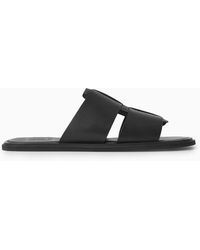COS - Woven Leather Strap Sandals - Lyst