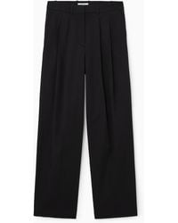 COS - Wide-leg Tailored Twill Pants - Lyst