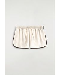 COS - Contrast-Piped Satin Track Shorts - Lyst