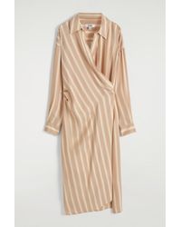 COS - Wrap Midi Shirt Dress - Lyst