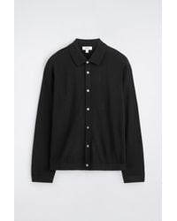 COS - Knitted Merino Wool Shirt - Lyst