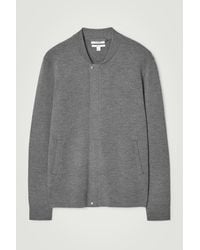 COS - Knitted Wool Bomber Jacket - Lyst