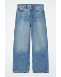 COS Volume Sprayed Wide-leg Jeans in Blue | Lyst