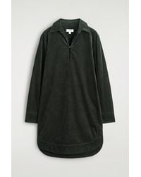 COS - Corduroy Mini Shirt Dress - Lyst