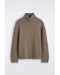 COS - Chunky Cashmere Funnel-Neck Jumper - Lyst