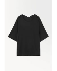 COS - The Essential Fluid Woven T-shirt - Lyst