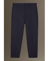 COS - Cropped Pinstriped Wool Pants - Straight - Lyst