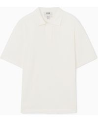 COS - Camp-collar Seersucker Polo Shirt - Lyst