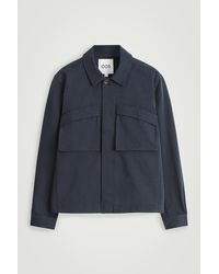 COS - Utility Cotton-Twill Overshirt - Lyst