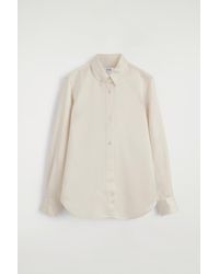 COS - Button-Down Collar Satin Shirt - Lyst