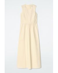 COS - Open-Back Cotton Maxi Dress - Lyst
