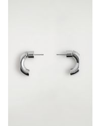COS - Faceted Hoop Earrings - Lyst