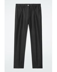 COS - Elasticated Straight-Leg Trousers - Lyst