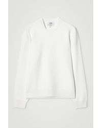COS - Double-Faced Bomber-Neck Knitted Jumper - Lyst