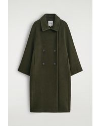 COS - Oversized Double-Breasted Wool Long Coat - Lyst