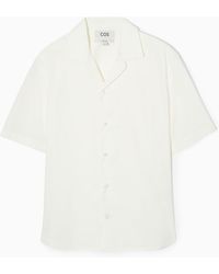 COS - Short-sleeve Silk-blend Shirt - Lyst