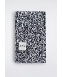 COS - Reversible Flecked Wool-Blend Scarf - Lyst