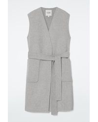 COS - Longline Double-faced Wool Waistcoat - Lyst