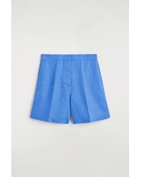 COS - Tailored Elasticated Linen Shorts - Lyst