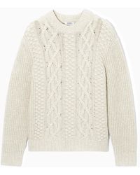 COS - Cable-knit Wool Jumper - Lyst