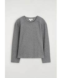 COS - Cotton Long-Sleeved Top - Lyst