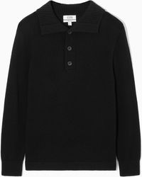 COS - Wool And Cashmere Polo Shirt - Lyst