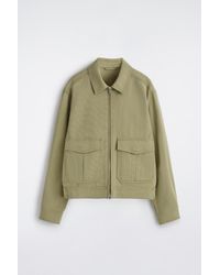 COS Boxy Denim Zip-up Jacket in Black for Men | Lyst
