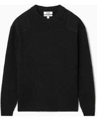 COS - Patch-detail Wool-blend Sweater - Lyst