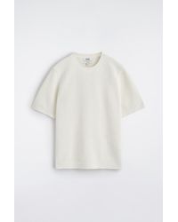 COS - Waffle-Knit Cotton T-Shirt - Lyst