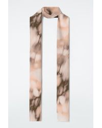 COS - Printed Silk Scarf - Lyst