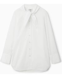 COS - Tie-neck DAGGER-COLLAR Shirt - Lyst