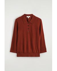 COS - Merino Wool Polo Sweater - Lyst
