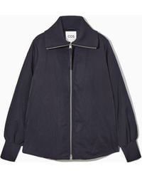 COS - Ribbed-collar Puffer Jacket - Lyst