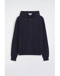 COS - Merino Wool Zip-Up Hoodie - Lyst