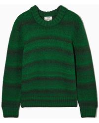 for Men Blue Mens Sweaters and knitwear COS Sweaters and knitwear COS Synthetic Regular-fit Mohair-blend Sweater in Black 