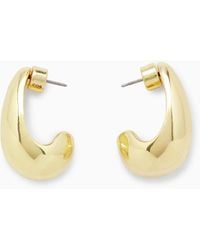 COS - Curved Teardrop Earrings - Lyst