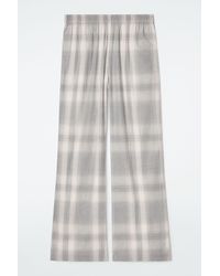 COS - Checked Flannel Pajama Pants - Lyst