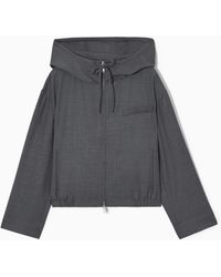 COS - Tailored Wool Hooded Jacket - Lyst