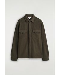 COS - Relaxed Boiled-Wool Overshirt - Lyst
