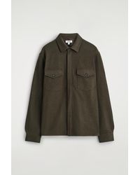 COS - Relaxed Boiled-Wool Overshirt - Lyst