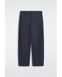 COS - Pleated Cotton Relaxed-Fit Wide-Leg Trousers - Lyst