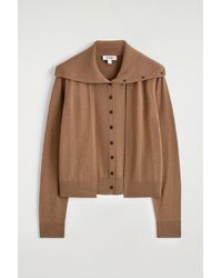 COS - Layered Merino Wool Turtleneck Cardigan - Lyst