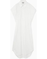 COS - Oversized Midi Shirt Dress - Lyst