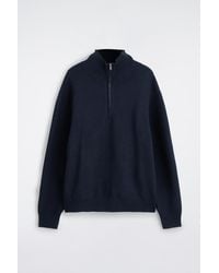 COS - Double-Faced Knitted Half-Zip Jumper - Lyst