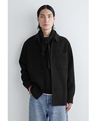 COS - Doubleface-Hemdjacke Aus Wolle - Lyst