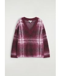 COS - Karierter Pullover Aus Alpaka-Mix - Lyst