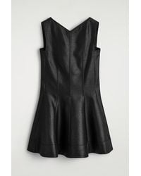 COS - Metallic Wool-Blend Mini Dress - Lyst