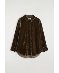 COS - Velvet Shirt - Lyst