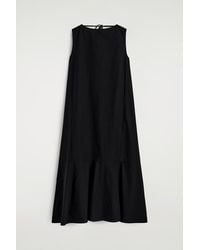 COS - Dropped-Hem Cotton Midi Dress - Lyst