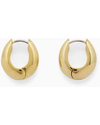COS HUGGIE Hoop Earrings - Metallic
